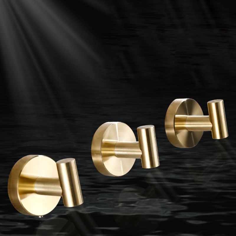 Modern Bathroom Accessory Set Metal Robe Hooks in Polished Chrome/Gold Clearhalo 'Bathroom Hardware Sets' 'Bathroom Hardware' 'Bathroom Remodel & Bathroom Fixtures' 'bathroom_hardware_sets' 'Home Improvement' 'home_improvement' 'home_improvement_bathroom_hardware_sets' 1200x1200_d0c1c715-940a-4b96-95ea-cca658466b1d