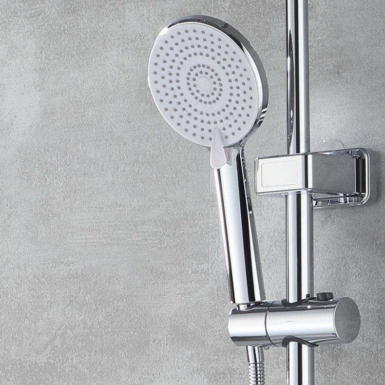 Brass Shower System Temperature Control Wall Mounted Shower Combo with Valve Clearhalo 'Bathroom Remodel & Bathroom Fixtures' 'Home Improvement' 'home_improvement' 'home_improvement_shower_faucets' 'Shower Faucets & Systems' 'shower_faucets' 'Showers & Bathtubs Plumbing' 'Showers & Bathtubs' 1200x1200_d0ce196d-eb88-4098-80c4-906891f818ae