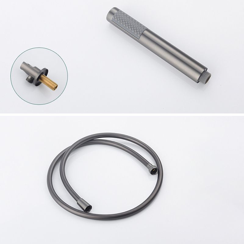 Modern Wall Mounted Metal Tub Filler Trim Low Arc Bathroom Faucet Clearhalo 'Bathroom Remodel & Bathroom Fixtures' 'Bathtub Faucets' 'bathtub_faucets' 'Home Improvement' 'home_improvement' 'home_improvement_bathtub_faucets' 1200x1200_d0fa1d76-3ec1-4b27-8e4d-ead1fb85af98