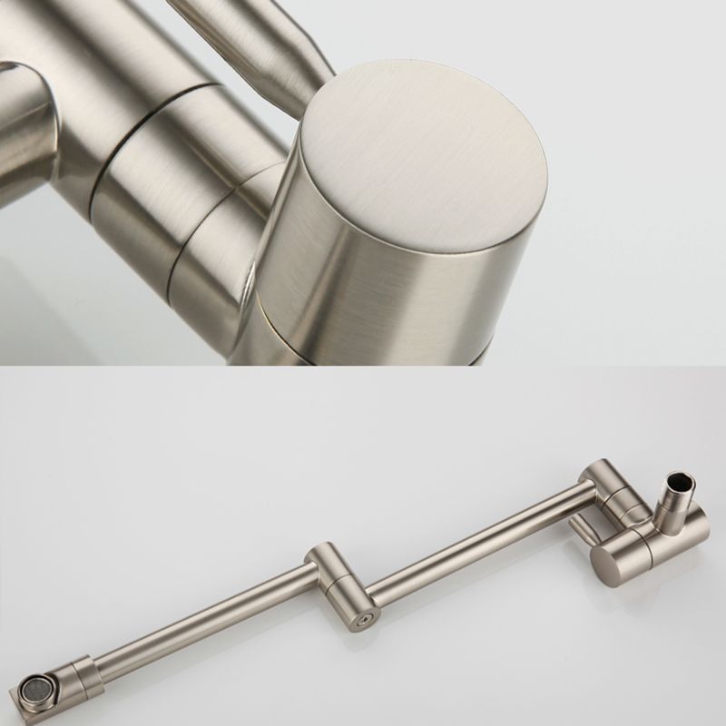 Modern Faucet 1-Handle and 1-Hole Single Level Low Pot Filler Kitchen Faucet Clearhalo 'Home Improvement' 'home_improvement' 'home_improvement_kitchen_faucets' 'Kitchen Faucets' 'Kitchen Remodel & Kitchen Fixtures' 'Kitchen Sinks & Faucet Components' 'kitchen_faucets' 1200x1200_d1063ebe-c0a1-4ec7-a025-4ba608b1d9d0