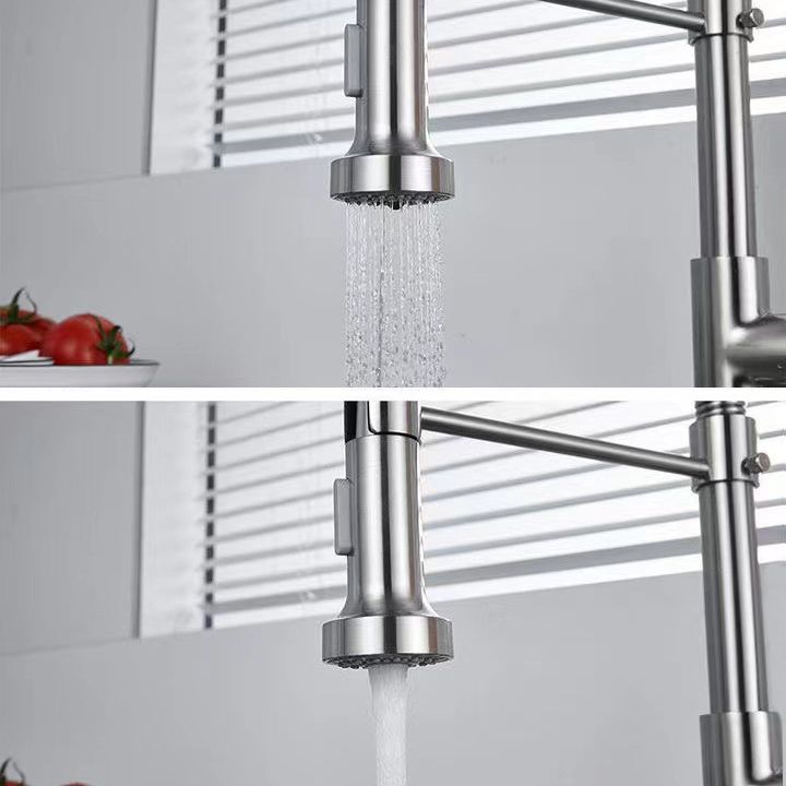 Modern Farmhouse One Handle Spring Spout Kitchen Faucet High Arch Water Filler Clearhalo 'Home Improvement' 'home_improvement' 'home_improvement_kitchen_faucets' 'Kitchen Faucets' 'Kitchen Remodel & Kitchen Fixtures' 'Kitchen Sinks & Faucet Components' 'kitchen_faucets' 1200x1200_d115cb66-3ad6-4786-a9d9-46e577b9f86c