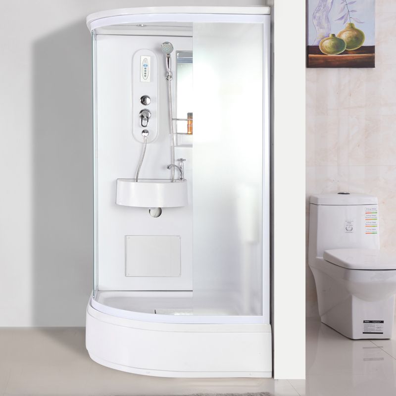 Double Sliding Shower Enclosure Clear Glass Framed Shower Enclosure Clearhalo 'Bathroom Remodel & Bathroom Fixtures' 'Home Improvement' 'home_improvement' 'home_improvement_shower_stalls_enclosures' 'Shower Stalls & Enclosures' 'shower_stalls_enclosures' 'Showers & Bathtubs' 1200x1200_d11b5400-7b9b-4028-a88e-2152cd7a29ce