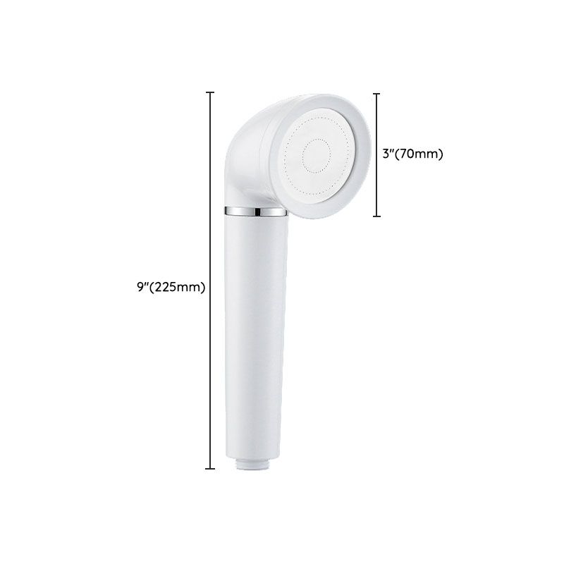 White Round Shower Head Plastic Supercharged Handheld Shower Head Clearhalo 'Bathroom Remodel & Bathroom Fixtures' 'Home Improvement' 'home_improvement' 'home_improvement_shower_heads' 'Shower Heads' 'shower_heads' 'Showers & Bathtubs Plumbing' 'Showers & Bathtubs' 1200x1200_d125fbc0-d8b3-4cef-a51b-131445e7eff4