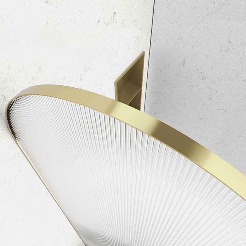 Metal Shower Door in Gold Finish, Tempered Single Fixed Framed Shower Bath Door Clearhalo 'Bathroom Remodel & Bathroom Fixtures' 'Home Improvement' 'home_improvement' 'home_improvement_shower_tub_doors' 'Shower and Tub Doors' 'shower_tub_doors' 'Showers & Bathtubs' 1200x1200_d128f711-d7b5-4f99-8394-9b9655947e86