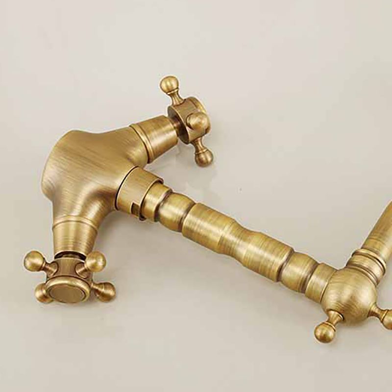 Traditional Kitchen Faucet Brass High Arc Gold Standard Kitchen Faucets with Double Handle Clearhalo 'Home Improvement' 'home_improvement' 'home_improvement_kitchen_faucets' 'Kitchen Faucets' 'Kitchen Remodel & Kitchen Fixtures' 'Kitchen Sinks & Faucet Components' 'kitchen_faucets' 1200x1200_d12f814a-c8f3-47d4-b4f0-356bbd94f2b4