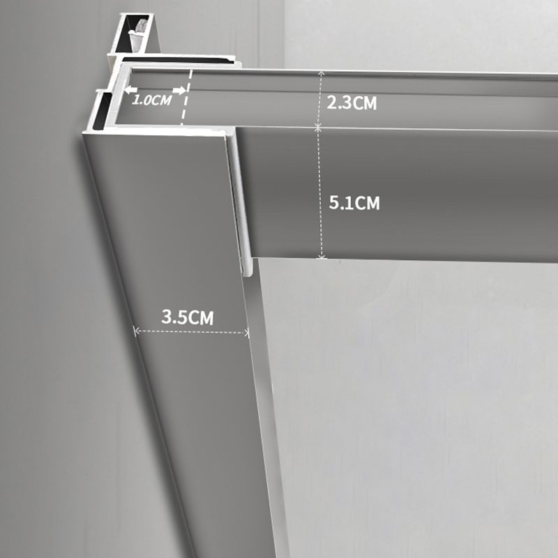 Glass and Metal Shower Door Simple Inline Black Shower Bath Door Clearhalo 'Bathroom Remodel & Bathroom Fixtures' 'Home Improvement' 'home_improvement' 'home_improvement_shower_tub_doors' 'Shower and Tub Doors' 'shower_tub_doors' 'Showers & Bathtubs' 1200x1200_d1352f22-3819-464c-b14f-dd3d344fb4f1