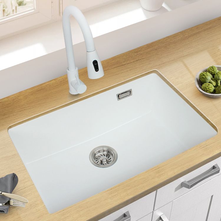 Classic Quartz Single Basin Sink Undermount Kitchen Sink with Faucet Clearhalo 'Home Improvement' 'home_improvement' 'home_improvement_kitchen_sinks' 'Kitchen Remodel & Kitchen Fixtures' 'Kitchen Sinks & Faucet Components' 'Kitchen Sinks' 'kitchen_sinks' 1200x1200_d14d9341-bddc-4544-88f3-b9b377a6b62c