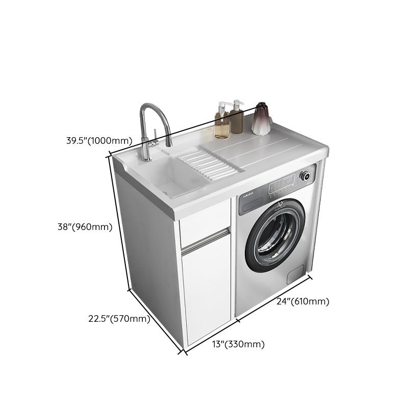 Modern Freestanding Sink Vanity with Faucet Sink for Bathroom Clearhalo 'Bathroom Remodel & Bathroom Fixtures' 'Bathroom Vanities' 'bathroom_vanities' 'Home Improvement' 'home_improvement' 'home_improvement_bathroom_vanities' 1200x1200_d15be2e8-91ed-4fd5-92c7-549cf37270c4