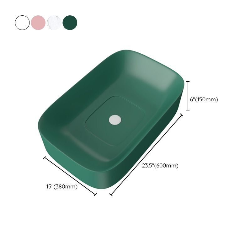 Modern Bathroom Sink Pop-Up Drain Porcelain Solid Color Sink (Faucet Not Included) Clearhalo 'Bathroom Remodel & Bathroom Fixtures' 'Bathroom Sinks & Faucet Components' 'Bathroom Sinks' 'bathroom_sink' 'Home Improvement' 'home_improvement' 'home_improvement_bathroom_sink' 1200x1200_d16d8710-777d-4741-81f3-7659f6ae2e0a