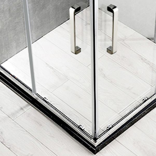 Tempered Glass Framed Shower Enclosure Clear Black Shower Stall Clearhalo 'Bathroom Remodel & Bathroom Fixtures' 'Home Improvement' 'home_improvement' 'home_improvement_shower_stalls_enclosures' 'Shower Stalls & Enclosures' 'shower_stalls_enclosures' 'Showers & Bathtubs' 1200x1200_d19450d2-ac87-48af-888b-ea4366cb87ab