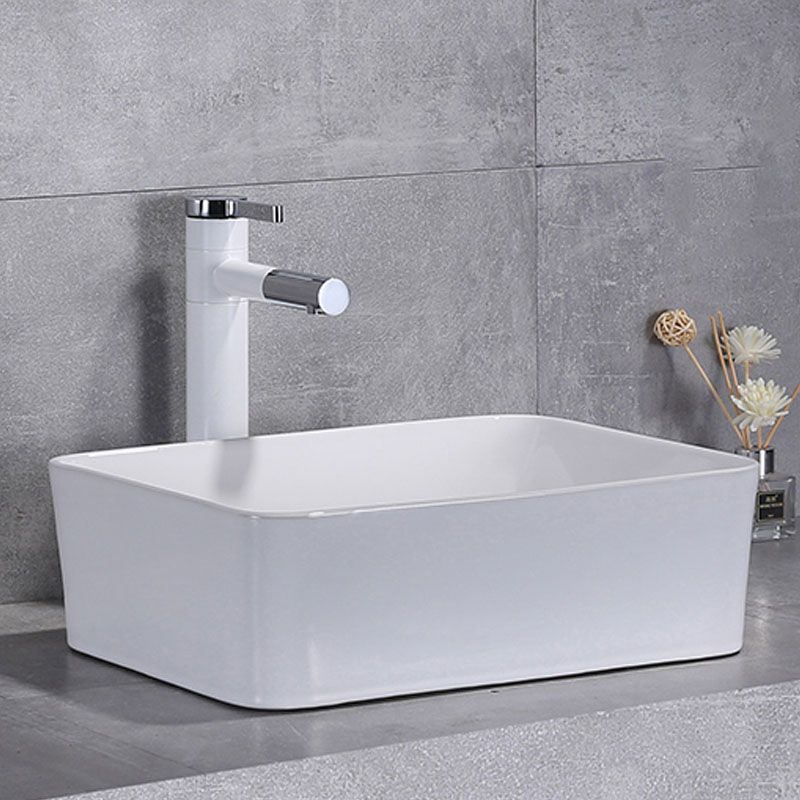 Porcelain Bathroom Sink Contemporary Simple Vessel Bathroom Sink Clearhalo 'Bathroom Remodel & Bathroom Fixtures' 'Bathroom Sinks & Faucet Components' 'Bathroom Sinks' 'bathroom_sink' 'Home Improvement' 'home_improvement' 'home_improvement_bathroom_sink' 1200x1200_d1a9c334-715c-415a-9a4e-38bf9e3eef6e
