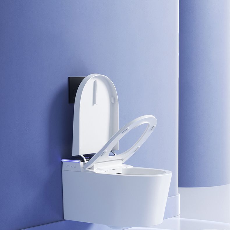 Contemporary Elongated Wall Mounted Bidet Heated Seat Wall Hung Toilet Set Clearhalo 'Bathroom Remodel & Bathroom Fixtures' 'Bidets' 'Home Improvement' 'home_improvement' 'home_improvement_bidets' 'Toilets & Bidets' 1200x1200_d1b0fcce-e580-4833-b3bf-5456942ffd61