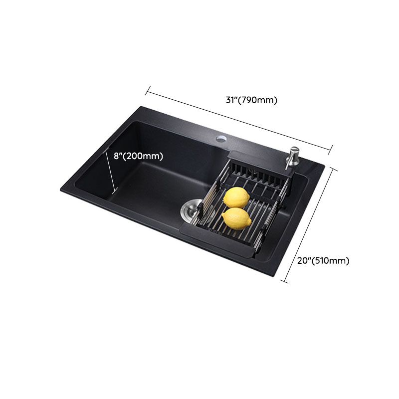 Quartz Kitchen Sink Modern Drop-In Kitchen Sink with Drain Assembly Clearhalo 'Home Improvement' 'home_improvement' 'home_improvement_kitchen_sinks' 'Kitchen Remodel & Kitchen Fixtures' 'Kitchen Sinks & Faucet Components' 'Kitchen Sinks' 'kitchen_sinks' 1200x1200_d1b2468b-9445-4ee8-ae6d-89efa6d2522d