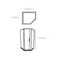 Contemporary Shower Enclosure Neo-Angle Semi-Frameless Clear Shower Enclosure Clearhalo 'Bathroom Remodel & Bathroom Fixtures' 'Home Improvement' 'home_improvement' 'home_improvement_shower_stalls_enclosures' 'Shower Stalls & Enclosures' 'shower_stalls_enclosures' 'Showers & Bathtubs' 1200x1200_d1ba8c91-2bda-4481-a633-e6cab7cb1b0d