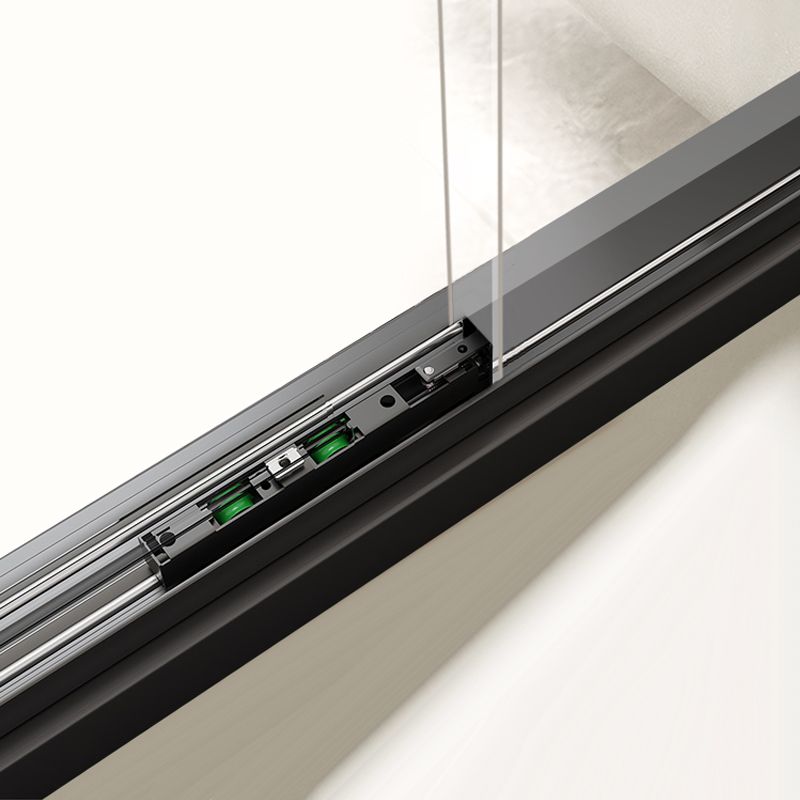 Semi-Frameless Single Sliding Shower Door Transparent Laminated Glass Shower Bath Door Clearhalo 'Bathroom Remodel & Bathroom Fixtures' 'Home Improvement' 'home_improvement' 'home_improvement_shower_tub_doors' 'Shower and Tub Doors' 'shower_tub_doors' 'Showers & Bathtubs' 1200x1200_d1d2998c-63b6-4aca-91c9-bc5529bd01b0