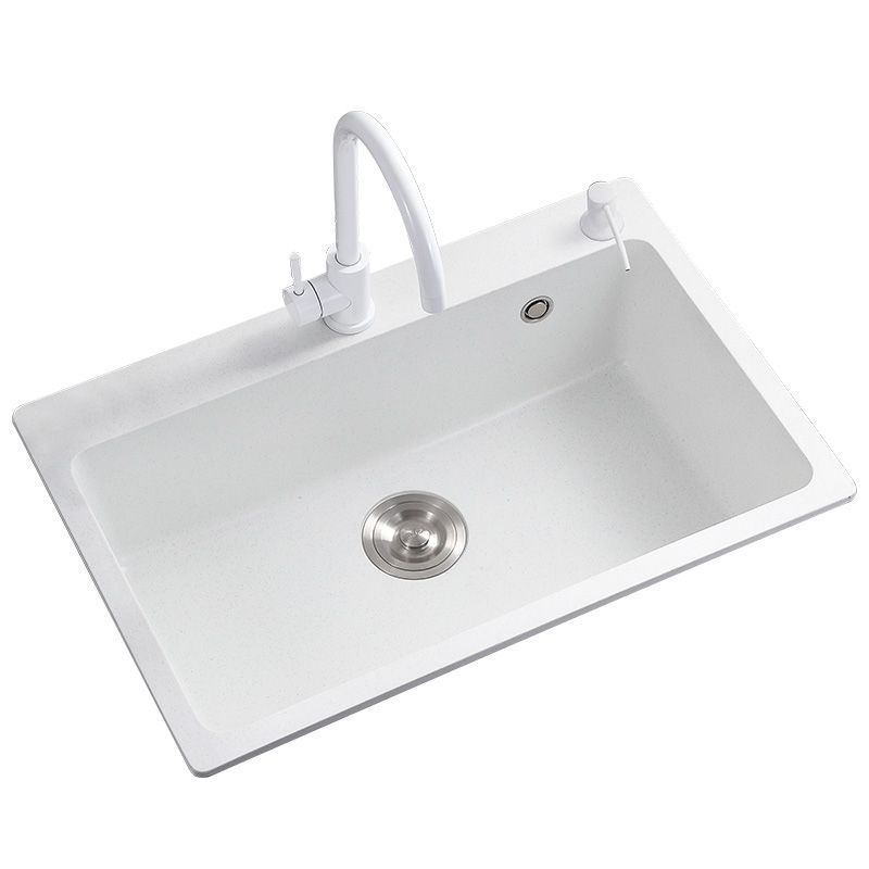 White Rectangle Kitchen Sink 2 Holes Drop-In Contemporary Sink Clearhalo 'Home Improvement' 'home_improvement' 'home_improvement_kitchen_sinks' 'Kitchen Remodel & Kitchen Fixtures' 'Kitchen Sinks & Faucet Components' 'Kitchen Sinks' 'kitchen_sinks' 1200x1200_d1e976c5-df34-44ac-a199-716078608927
