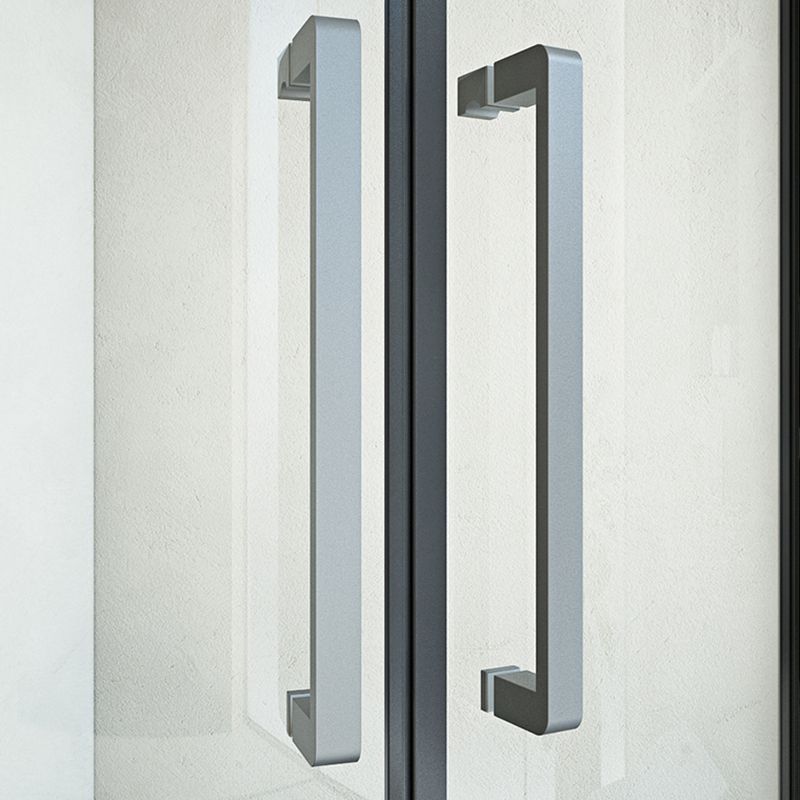 Modern Shower Stall Tempered Glass Rounded Double Sliding Clear Corner Shower Enclosure Clearhalo 'Bathroom Remodel & Bathroom Fixtures' 'Home Improvement' 'home_improvement' 'home_improvement_shower_stalls_enclosures' 'Shower Stalls & Enclosures' 'shower_stalls_enclosures' 'Showers & Bathtubs' 1200x1200_d1f42141-7e57-4323-963b-dc9c644854fa