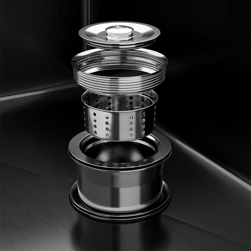 Contemporary Style Sink Set Stainless Steel Friction Resistant Quiet Sink Set for Kitchen Clearhalo 'Home Improvement' 'home_improvement' 'home_improvement_kitchen_sinks' 'Kitchen Remodel & Kitchen Fixtures' 'Kitchen Sinks & Faucet Components' 'Kitchen Sinks' 'kitchen_sinks' 1200x1200_d1f4855a-c9e5-4c0e-a739-ee3b0bc22ed0