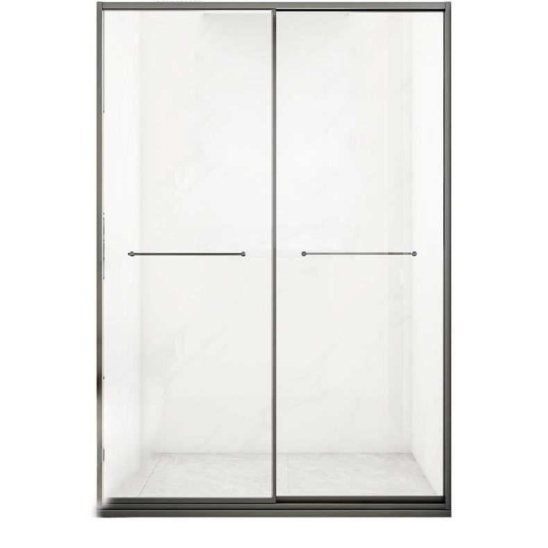 Transparent Tempered Shower Bath Door Double Sliding Framed Shower Doors Clearhalo 'Bathroom Remodel & Bathroom Fixtures' 'Home Improvement' 'home_improvement' 'home_improvement_shower_tub_doors' 'Shower and Tub Doors' 'shower_tub_doors' 'Showers & Bathtubs' 1200x1200_d1ffea47-6b6b-4c4d-9735-3edb0122082a