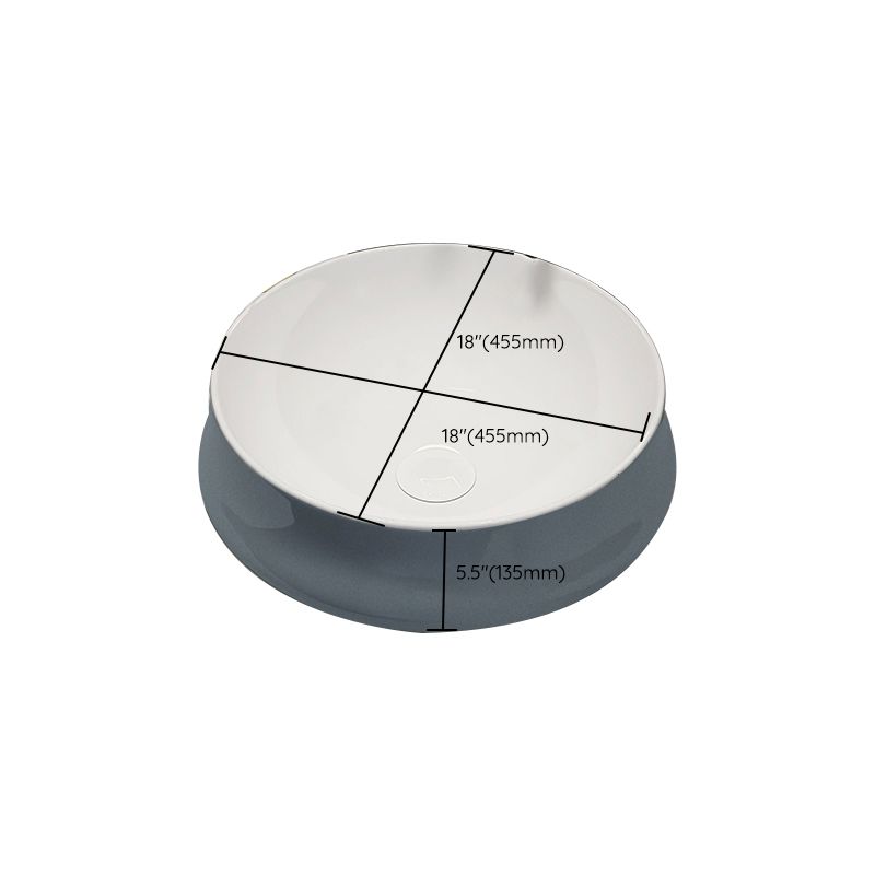 Modern Style Vessel Bathroom Sink Round Ceramic Vessel Bathroom Sink Clearhalo 'Bathroom Remodel & Bathroom Fixtures' 'Bathroom Sinks & Faucet Components' 'Bathroom Sinks' 'bathroom_sink' 'Home Improvement' 'home_improvement' 'home_improvement_bathroom_sink' 1200x1200_d238a6dc-5be6-4462-9b5d-fd96dfd569c3