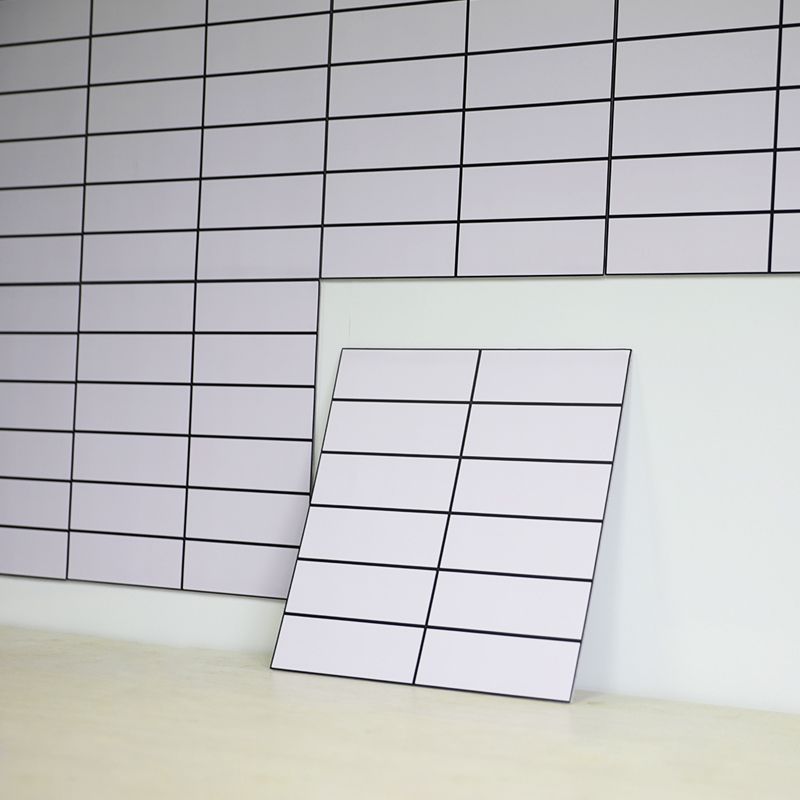 Tile-Peel & Stick Rectangle White Plastic Waterproof Tile-Peel & Stick for Shower 10 Pack Clearhalo 'Flooring 'Home Improvement' 'home_improvement' 'home_improvement_peel_stick_blacksplash' 'Peel & Stick Backsplash Tile' 'peel_stick_blacksplash' 'Walls & Ceilings' Walls and Ceiling' 1200x1200_d23fde9d-ed4c-43b1-b16a-fa984a61f5a1