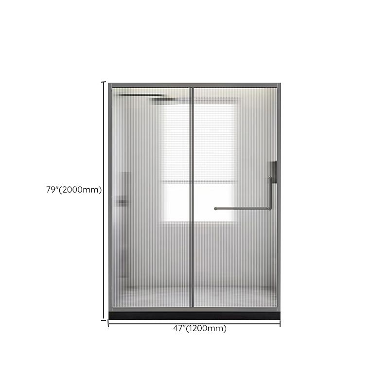 Glass and Metal Shower Door Simple Inline Black Shower Bath Door Clearhalo 'Bathroom Remodel & Bathroom Fixtures' 'Home Improvement' 'home_improvement' 'home_improvement_shower_tub_doors' 'Shower and Tub Doors' 'shower_tub_doors' 'Showers & Bathtubs' 1200x1200_d2523d13-b3eb-4226-af4e-8c0b37c55fff