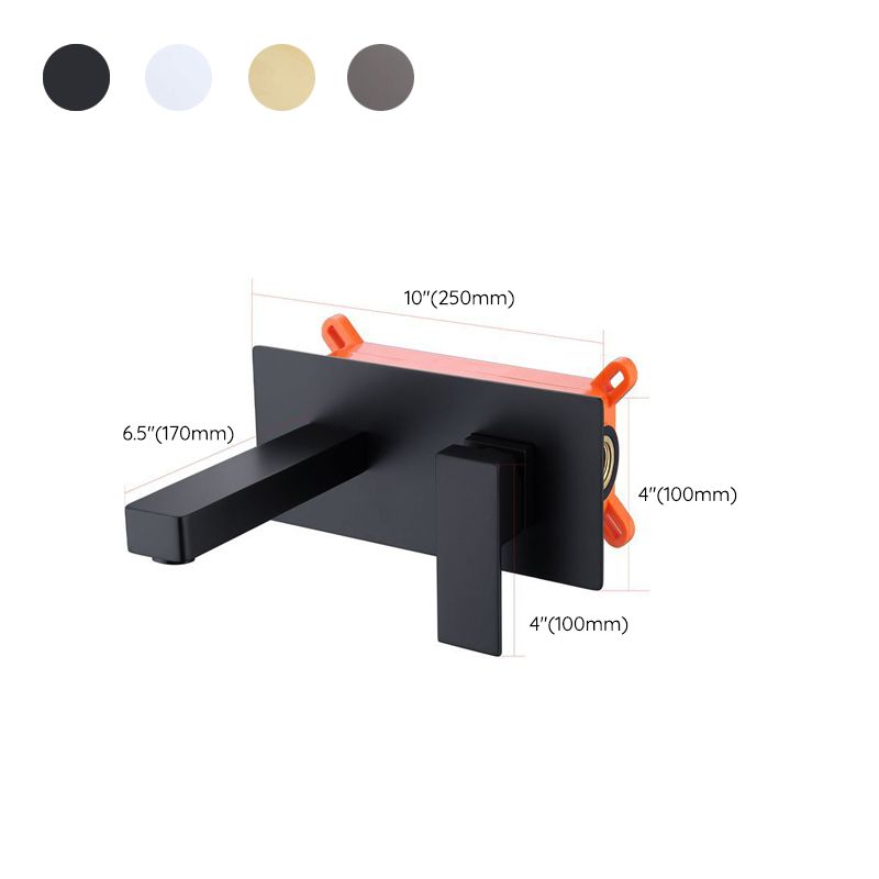 Contemporary Wall Mounted Bathroom Faucet Copper Single Handle Low Arc Vessel Faucet Clearhalo 'Bathroom Remodel & Bathroom Fixtures' 'Bathroom Sink Faucets' 'Bathroom Sinks & Faucet Components' 'bathroom_sink_faucets' 'Home Improvement' 'home_improvement' 'home_improvement_bathroom_sink_faucets' 1200x1200_d25437b5-a8f8-449e-97d4-21858e85aa6e