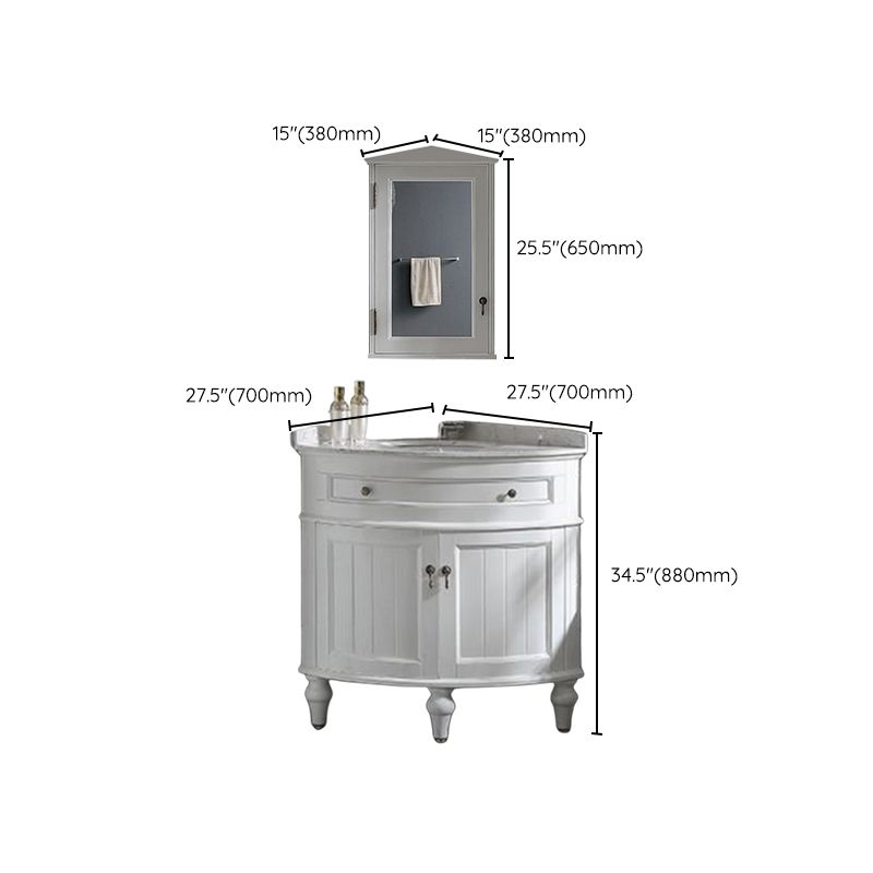 Modern Style Bathroom Sink Vanity Freestanding Vanity with Mirror Clearhalo 'Bathroom Remodel & Bathroom Fixtures' 'Bathroom Vanities' 'bathroom_vanities' 'Home Improvement' 'home_improvement' 'home_improvement_bathroom_vanities' 1200x1200_d2563a2b-d5dc-42fa-85eb-b46fb669170f