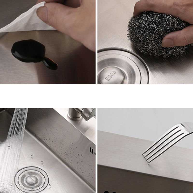 Contemporary Kitchen Sink Corrosion Resistant Kitchen Sink with Faucet Clearhalo 'Home Improvement' 'home_improvement' 'home_improvement_kitchen_sinks' 'Kitchen Remodel & Kitchen Fixtures' 'Kitchen Sinks & Faucet Components' 'Kitchen Sinks' 'kitchen_sinks' 1200x1200_d2568fc3-504d-4d45-81c4-7ba168150fb9