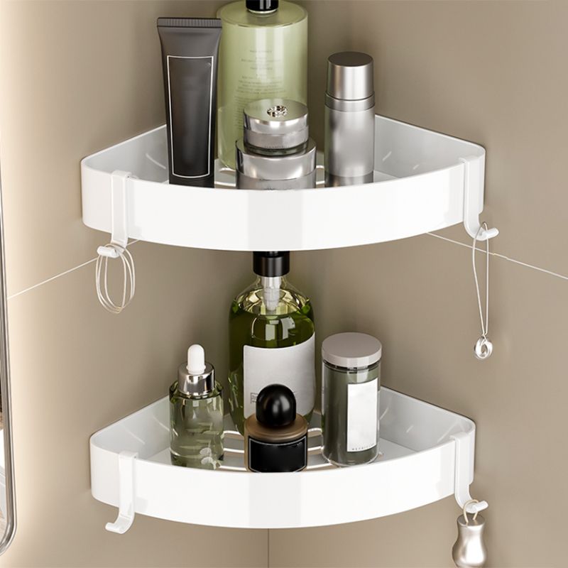 Contemporary Bathroom Hardware Set in White with Bath Shelf/Towel Bar/Paper Holder Clearhalo 'Bathroom Hardware Sets' 'Bathroom Hardware' 'Bathroom Remodel & Bathroom Fixtures' 'bathroom_hardware_sets' 'Home Improvement' 'home_improvement' 'home_improvement_bathroom_hardware_sets' 1200x1200_d25d9c65-7abd-4e8a-b90b-79564eeca8b5