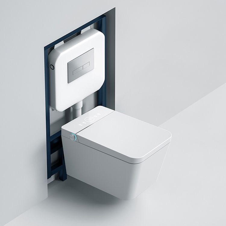 Dual Flush Wall Hung Toilet Set Contemporary Stain Resistant Wall Mounted Bidet Clearhalo 'Bathroom Remodel & Bathroom Fixtures' 'Bidets' 'Home Improvement' 'home_improvement' 'home_improvement_bidets' 'Toilets & Bidets' 1200x1200_d27bbc47-2272-49ce-ad06-daa2e135ac76