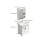 Rectangle Vanity Set White 2 Doors Freestanding Metal Frame Single Sink Vanity Clearhalo 'Bathroom Remodel & Bathroom Fixtures' 'Bathroom Vanities' 'bathroom_vanities' 'Home Improvement' 'home_improvement' 'home_improvement_bathroom_vanities' 1200x1200_d28641cb-9073-4aa3-90d3-4ea5eb015d59