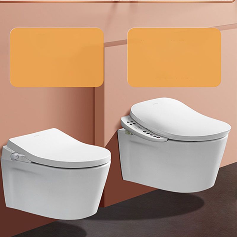 Elongated Wall Hung Toilet White Ceramic Smart Toilet Deodorizing Toilet Clearhalo 'Bathroom Remodel & Bathroom Fixtures' 'Bidets' 'Home Improvement' 'home_improvement' 'home_improvement_bidets' 'Toilets & Bidets' 1200x1200_d28e5140-2e2e-4121-9619-388c6a0f6f11