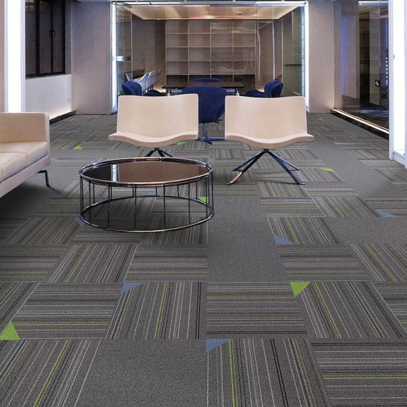 Carpet Tile Non-Skid Fade Resistant Geometry Loose Lay Dining Room Carpet Tiles Clearhalo 'Carpet Tiles & Carpet Squares' 'carpet_tiles_carpet_squares' 'Flooring 'Home Improvement' 'home_improvement' 'home_improvement_carpet_tiles_carpet_squares' Walls and Ceiling' 1200x1200_d28ef6d5-8992-44a2-8896-b1e7ed3dcece