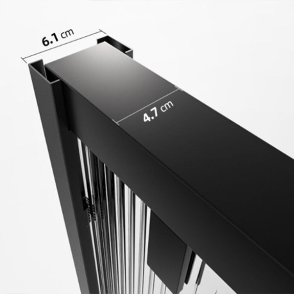 Double Sliding Shower Doors Black Tempered Glass Shower Bath Door Clearhalo 'Bathroom Remodel & Bathroom Fixtures' 'Home Improvement' 'home_improvement' 'home_improvement_shower_tub_doors' 'Shower and Tub Doors' 'shower_tub_doors' 'Showers & Bathtubs' 1200x1200_d2ac6f7f-958a-44de-ad82-4894e534e091