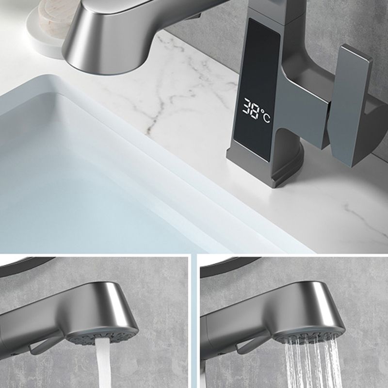 Modern Faucets Black and Silver 1-Handle 1-Hole Copper with Pull Out Sprayer Faucets Clearhalo 'Home Improvement' 'home_improvement' 'home_improvement_kitchen_faucets' 'Kitchen Faucets' 'Kitchen Remodel & Kitchen Fixtures' 'Kitchen Sinks & Faucet Components' 'kitchen_faucets' 1200x1200_d2b67968-0dba-4122-9a16-efbf698e6eb0