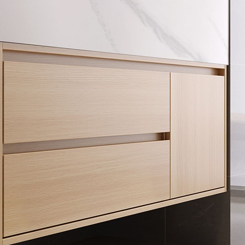 Gorgeous Sink Vanity Wood Wall-Mounted Mirror Cabinet Vanity Cabinet with Storage Shelving Clearhalo 'Bathroom Remodel & Bathroom Fixtures' 'Bathroom Vanities' 'bathroom_vanities' 'Home Improvement' 'home_improvement' 'home_improvement_bathroom_vanities' 1200x1200_d2b8ed8d-88b3-40fc-a57e-6cf3d516c48a