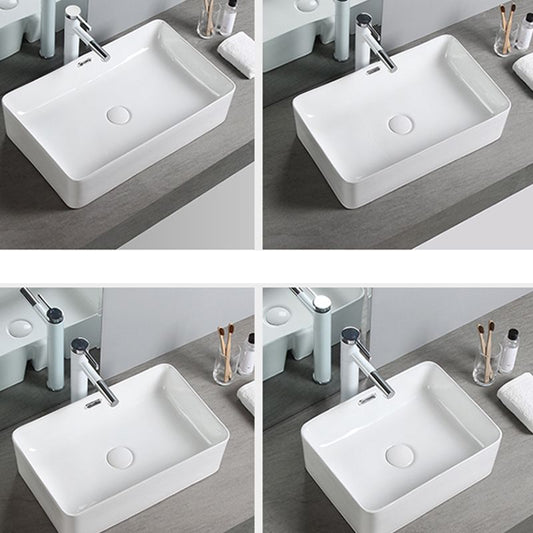 Modern Square Wash Stand Ceramic Metal Undermount Bathroom Sink Clearhalo 'Bathroom Remodel & Bathroom Fixtures' 'Bathroom Sinks & Faucet Components' 'Bathroom Sinks' 'bathroom_sink' 'Home Improvement' 'home_improvement' 'home_improvement_bathroom_sink' 1200x1200_d2f4f19f-79f1-4111-91c2-9b66a98d28ff
