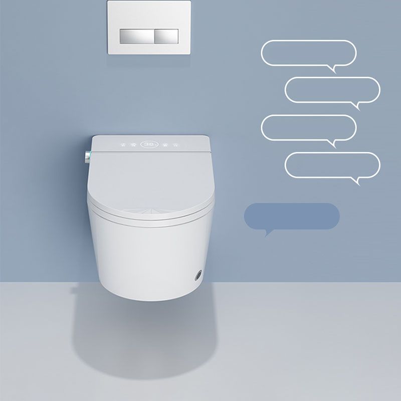 White Elongated Wall Mounted Bidet with Warm Air Dryer and Heated Seat Clearhalo 'Bathroom Remodel & Bathroom Fixtures' 'Bidets' 'Home Improvement' 'home_improvement' 'home_improvement_bidets' 'Toilets & Bidets' 1200x1200_d2f59800-83ff-4109-ac4f-f74936c31612