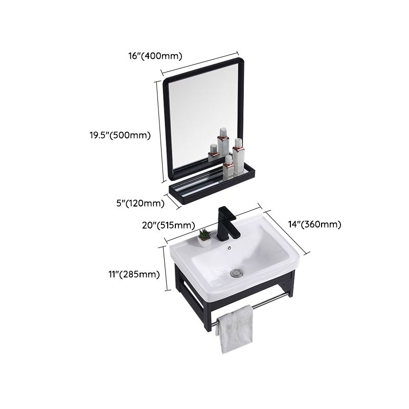 Modern Bathroom Vanity Metal Base Shelving Included Wall-Mounted Space Saver Vanity Clearhalo 'Bathroom Remodel & Bathroom Fixtures' 'Bathroom Vanities' 'bathroom_vanities' 'Home Improvement' 'home_improvement' 'home_improvement_bathroom_vanities' 1200x1200_d2fe6222-6017-47f8-b135-ca877ab1c542