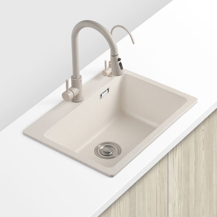 White Quartz Kitchen Sink Rectangle Single Bowl Sink with Basket Strainer Clearhalo 'Home Improvement' 'home_improvement' 'home_improvement_kitchen_sinks' 'Kitchen Remodel & Kitchen Fixtures' 'Kitchen Sinks & Faucet Components' 'Kitchen Sinks' 'kitchen_sinks' 1200x1200_d3040a2e-f3cb-4d13-a4bd-cbf54fe144e5