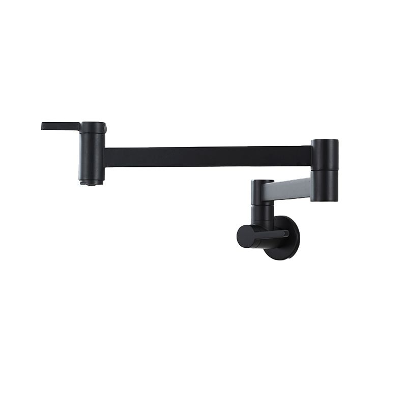 Modern Double Handle Wall Mounted Pot Filler Low Profile Filler Clearhalo 'Home Improvement' 'home_improvement' 'home_improvement_kitchen_faucets' 'Kitchen Faucets' 'Kitchen Remodel & Kitchen Fixtures' 'Kitchen Sinks & Faucet Components' 'kitchen_faucets' 1200x1200_d30d9dd6-2404-4aab-8dba-608c51768bd5