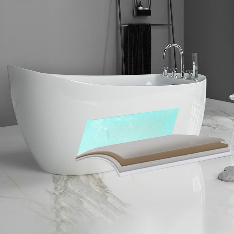 Freestanding Acrylic Bathtub Pop-up Drain Oval Modern Right-Hand Bath Clearhalo 'Bathroom Remodel & Bathroom Fixtures' 'Bathtubs' 'Home Improvement' 'home_improvement' 'home_improvement_bathtubs' 'Showers & Bathtubs' 1200x1200_d31e9d43-4318-4728-bedb-0e18d2c2bbf7