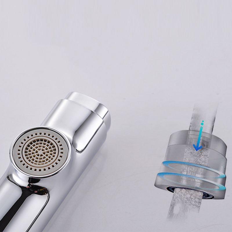 Contemporary Vessel Faucet Pull-out Faucet with One Knob Handle Clearhalo 'Bathroom Remodel & Bathroom Fixtures' 'Bathroom Sink Faucets' 'Bathroom Sinks & Faucet Components' 'bathroom_sink_faucets' 'Home Improvement' 'home_improvement' 'home_improvement_bathroom_sink_faucets' 1200x1200_d3328ae8-29e3-484d-bc57-f6e1e73b6b47