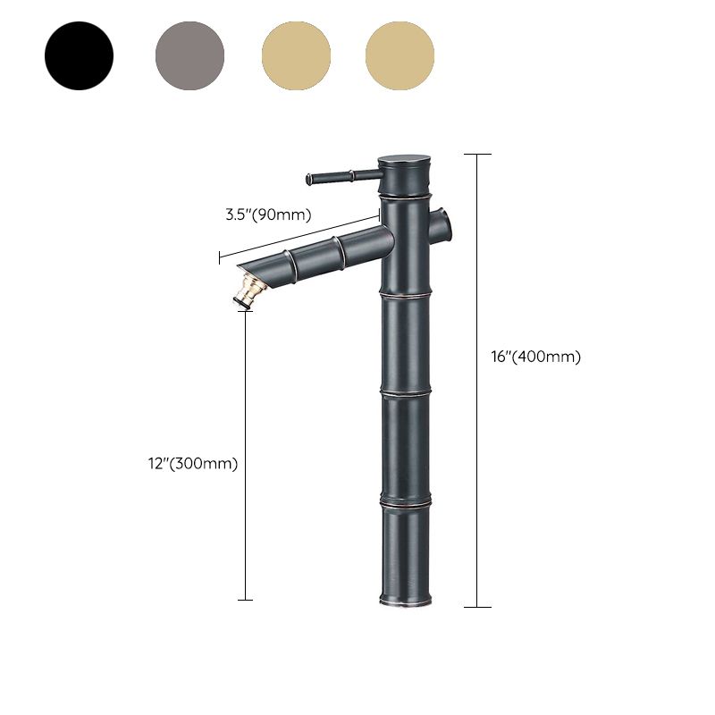 Farmhouse Vessel Sink Faucet Copper 1-Handle Low Arc Vessel Faucet for Bathroom Clearhalo 'Bathroom Remodel & Bathroom Fixtures' 'Bathroom Sink Faucets' 'Bathroom Sinks & Faucet Components' 'bathroom_sink_faucets' 'Home Improvement' 'home_improvement' 'home_improvement_bathroom_sink_faucets' 1200x1200_d33f03e2-06e2-47a6-b73e-78656cbebfd5