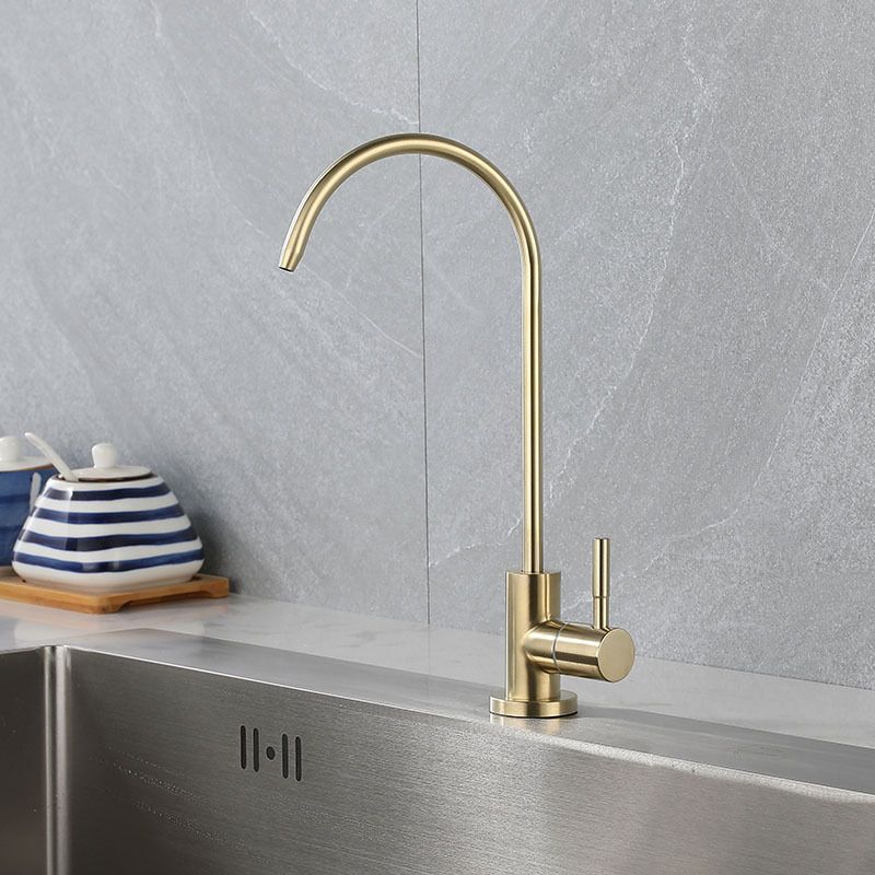 Contemporary Single Handle Kitchen Faucet Pull Down 1-Hold Bar Faucet with No Sensor Clearhalo 'Home Improvement' 'home_improvement' 'home_improvement_kitchen_faucets' 'Kitchen Faucets' 'Kitchen Remodel & Kitchen Fixtures' 'Kitchen Sinks & Faucet Components' 'kitchen_faucets' 1200x1200_d342d64c-8c32-4868-9fe4-31bfb1968508