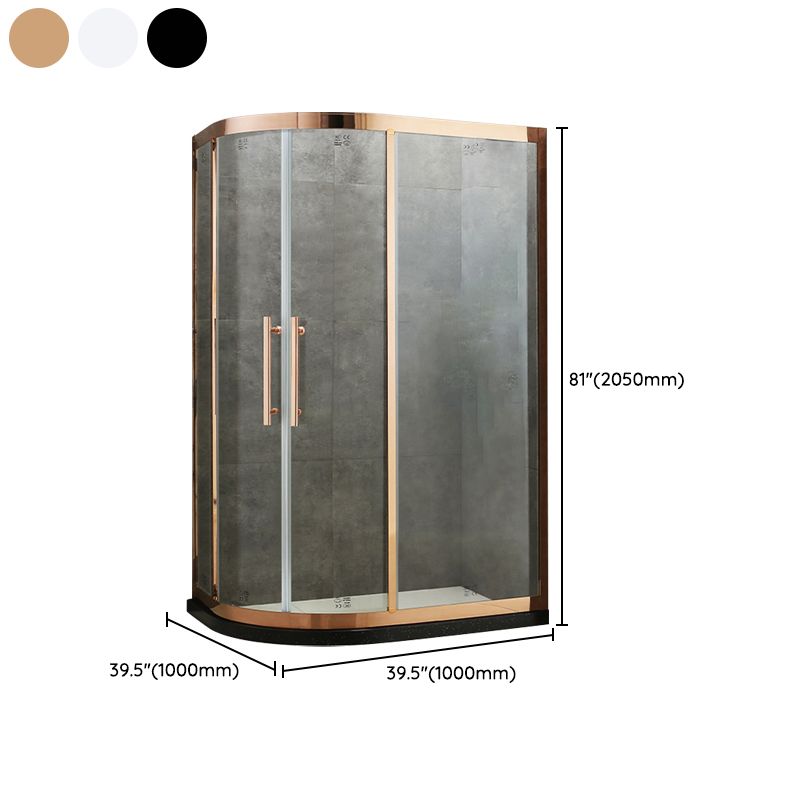 Semi-Frameless Tempered Glass Shower Enclosure Double Handles Shower Enclosure Clearhalo 'Bathroom Remodel & Bathroom Fixtures' 'Home Improvement' 'home_improvement' 'home_improvement_shower_stalls_enclosures' 'Shower Stalls & Enclosures' 'shower_stalls_enclosures' 'Showers & Bathtubs' 1200x1200_d34d7953-1f1c-4b41-a739-c8b83b589a93
