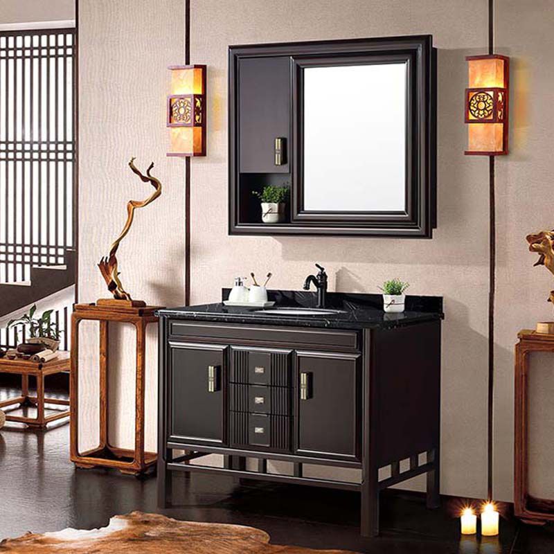 Traditional Wood Sink Vanity Solid Color Wall Mount Vanity Cabinet Clearhalo 'Bathroom Remodel & Bathroom Fixtures' 'Bathroom Vanities' 'bathroom_vanities' 'Home Improvement' 'home_improvement' 'home_improvement_bathroom_vanities' 1200x1200_d366e3f7-478e-4909-9faa-58814f84b12b