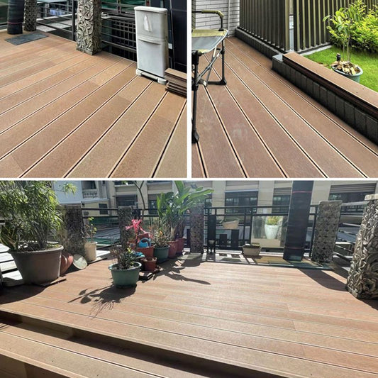 Composite Patio Flooring Tiles Striped Pattern Nailed Decking Tiles Garden Clearhalo 'Home Improvement' 'home_improvement' 'home_improvement_outdoor_deck_tiles_planks' 'Outdoor Deck Tiles & Planks' 'Outdoor Flooring & Tile' 'Outdoor Remodel' 'outdoor_deck_tiles_planks' 1200x1200_d378025c-3d98-461f-92ba-a3f98ea39d59