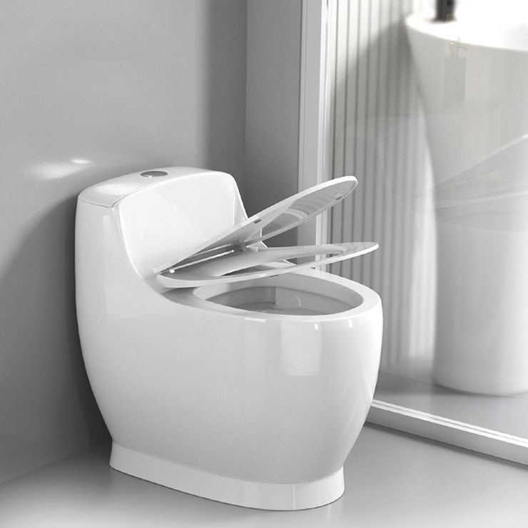 Modern Floor Mount Toilet Bowl Siphon Jet Toilet with Seat for Bathroom Clearhalo 'Bathroom Remodel & Bathroom Fixtures' 'Home Improvement' 'home_improvement' 'home_improvement_toilets' 'Toilets & Bidets' 'Toilets' 1200x1200_d398ae9d-b39d-4d2b-89ae-fc7929d362bc